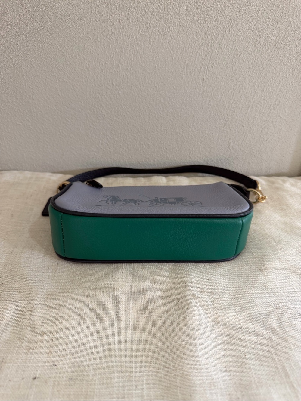 Coach Nolita 19 Horse and Carriage Colorblock Mini Bag Wristlet in Twilight - Picture 7 of 11